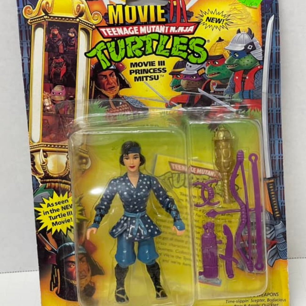 1992 TMNT Princess Mitsu Movie III Teenage Mutant Ninja Turtles Playmates SEALED